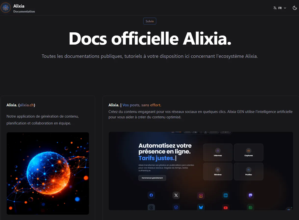 Alixia Documentation